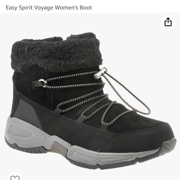 NWT Easy Spirit Womens Voyage Winter Boots size 12 black - Picture 11 of 13